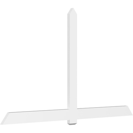 Ekena Millwork Eugene Architectural Grade PVC Gable Bracket, 108"W x 63"H x 2"D x 6"F, 14/12 Pitch GBP108X63X0206EUG00